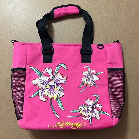 Ed Hardy Flower Tote Bag - Picture 2 of 7